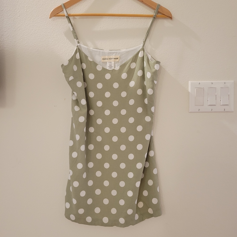 Mara Hoffman Green Polka Dot Dress